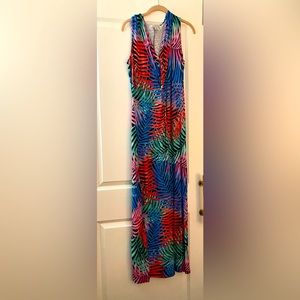 Tommy Bahama casual knit maxi with flattering gathers at the waistline.